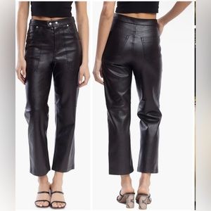 BlankNYC Baxter Rib Cage Vegan Leather Black pants size 26